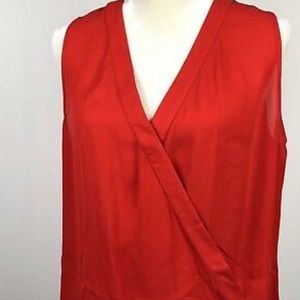 Parker Brand! Red sleeveless blouse!